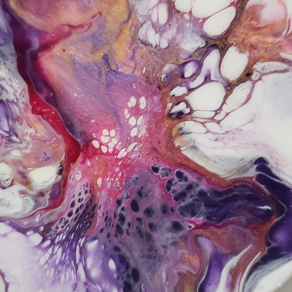 4"Original Acrylic Pour Coasters set of 4 - Picture 4 of 5
